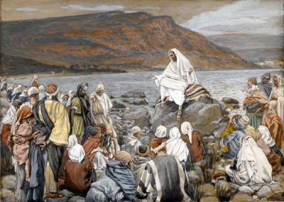 Jesús enseña a la gente junto al mar