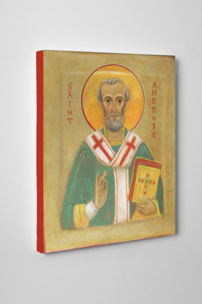 St. Ambrose Icon Canvas