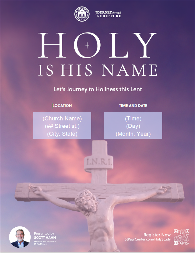 Holy Is His Name Editable Flyer